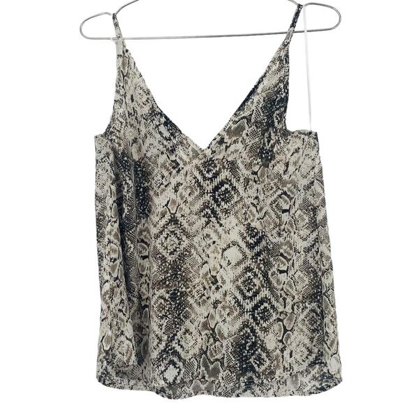 Allison Joy Evereve Black and White Snakeskin Print Camisole Top - Picture 3 of 6